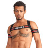 Mr B - Mister B Harnais élastique X-Back Noir-Rouge